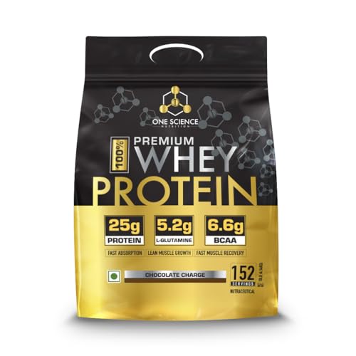 One Science Nutrition (OSN) Premium Whey Protein [Grass Fed Whey] - 25g Protein, 6.6g BCAA & 5.2 gms L-Glutamine | Refuels & Repairs Muscles (10 lbs, Chocolate Charge)