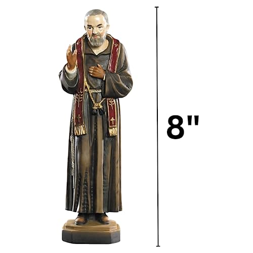 Estatua de St Padre Pio 8 pulgadas miniatura 2