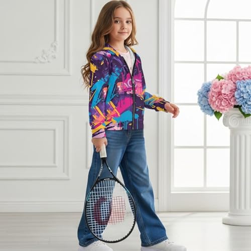 Unisex Kids Zip Up Hoodies for Teens Boys Girls Pullover Hooded Sweatshirt with Pockets for 6-16 Years,S-XL4