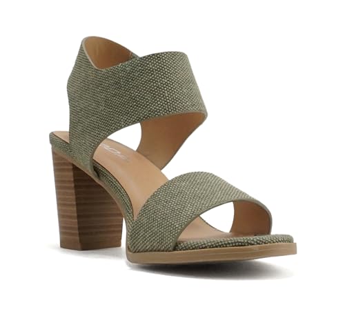 Image of Soda Wait-A ~ Women Open Round Toe Chunky Heel Ankle Strap High Heel Dress Sandals