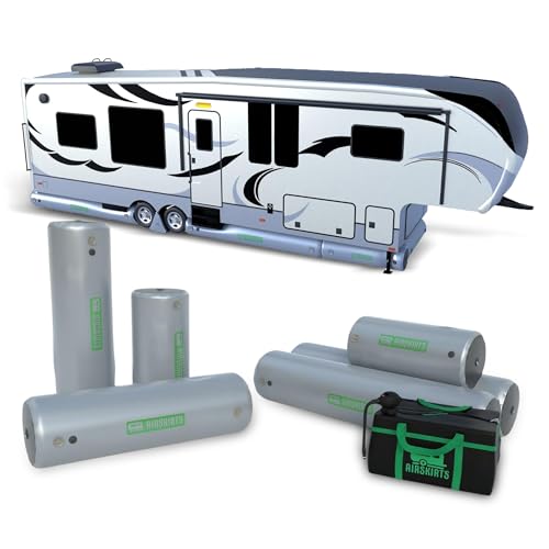 AirSkirts Inflatable RV Skirt – Fast-Install RV Skirting, Small High Clearance Fit Trailers 16-23 Ft 11 Inches, No Drilling