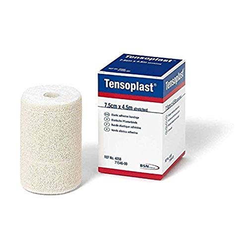 Cinta elástica Tensoplast repelente al agua y transpirable con fuerte sujeción atlética