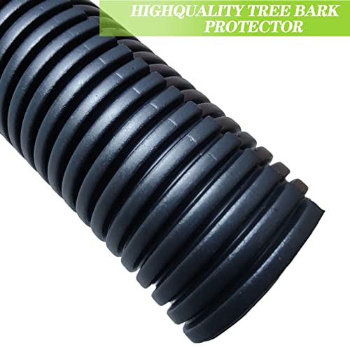 Corrugated Tree Guards, 6Pcs Tree Trunk Protectors Guard Tube Wraps to Protect Bark 15.7-Inch Long, 2-Inch Diameter, Tree Saplings Plants Protectors from Deer,Rodents, Mowers,Trimmers (Black)