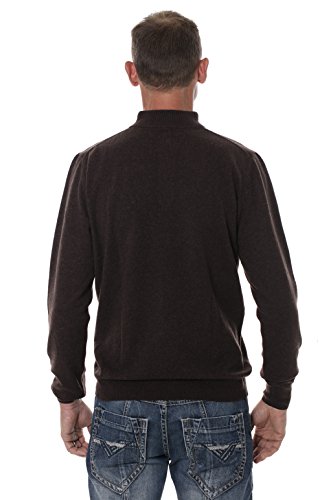 Ugholin - Maglione 100% Yak collo Alto con Zip