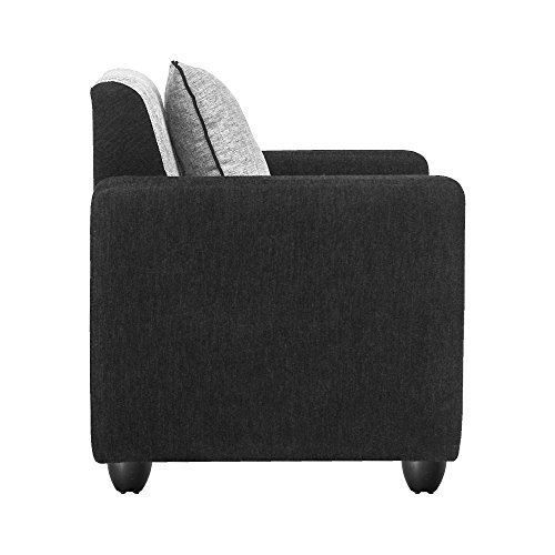 Image of Bharat Lifestyle Babool Wood Single Seater Sofa (Grey)