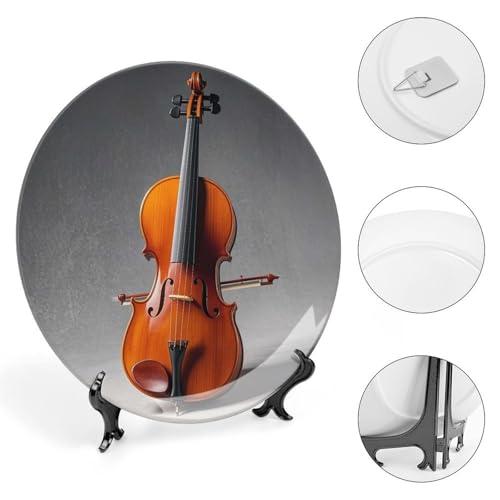 Plato decorativo de porcelana hueso Cello Model Kit 7 pulg miniatura 4
