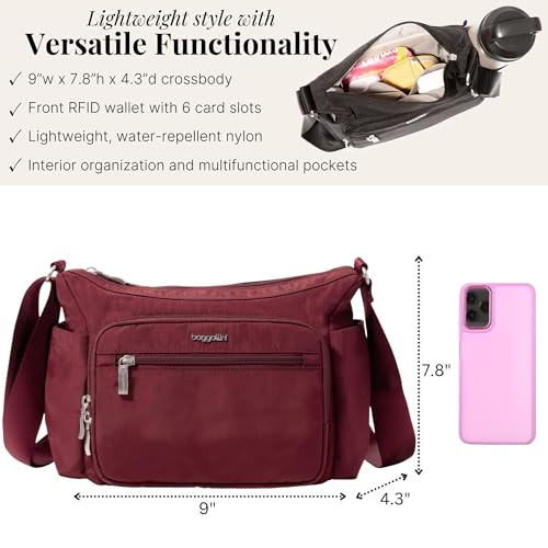 Image of Baggallini womens Crosstown Hobo Crossbody