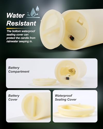 Bougies électriques à LED à piles dotées d'une minuterie et télécommande pratique