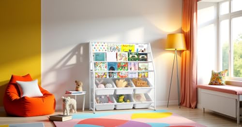 Snazzy Metal Bookshelf For Study Room, White