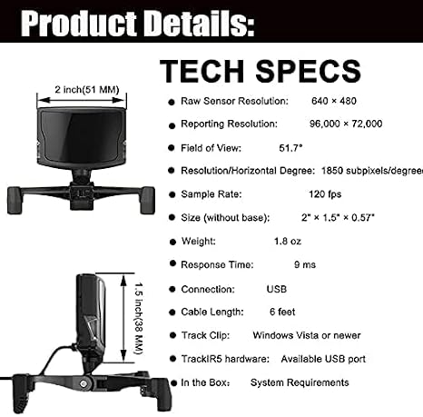 Professional Grade Optical Infrared Head Tracker for VR and Flight Simulation – 6DOF Posture Tracking System