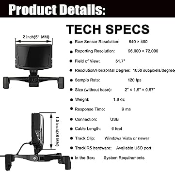 Professional Grade Optical Infrared Head Tracker for VR and Flight Simulation – 6DOF Posture Tracking System