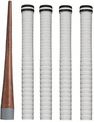 Krullers - Set of 4 Cricket bat Grips & 1 Wooden Cricket Bat Cone White Color (Grip Cone) Pack of - 5 (B097RGSX4P) Amazon Price History, Amazon Price Tracker