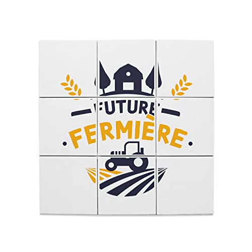 Carreaux céramique décoration agriculture lot de 9 faïences murales pour maison ferme