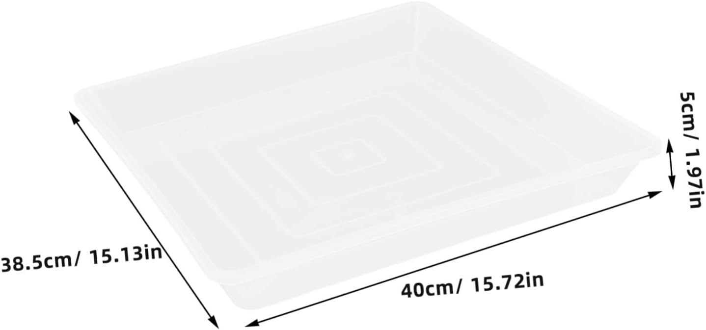 2pcs Square Planter Tray Plastic Flower Pot Drip Saucer Large Plant Pots Base for Use