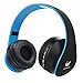 Old Shark Foldable Bluetooth Over-ear Headphone for Kids, On-ear Wireless Headset for Adults Built-in Mic With 3.5mm Audio Cable Blue
