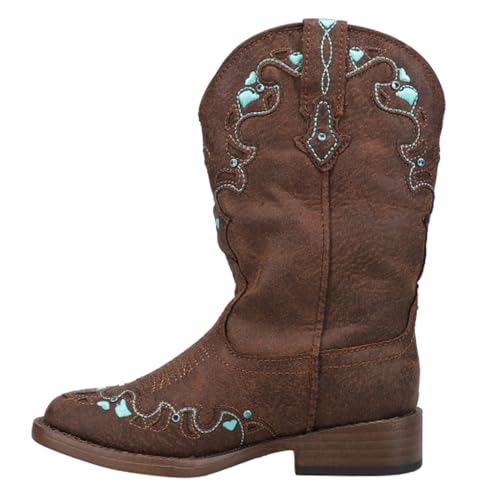 Roper Hearts Square Toe Cowgirl Boot (Toddler/Little Kid)3