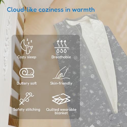 Image of TotAha Sleep Sack 0-6 Months 1.0 TOG, Unisex Buttery Soft Sleeping Sacks with 2-way Safe Zipper, Premium Winter Sleep Bag