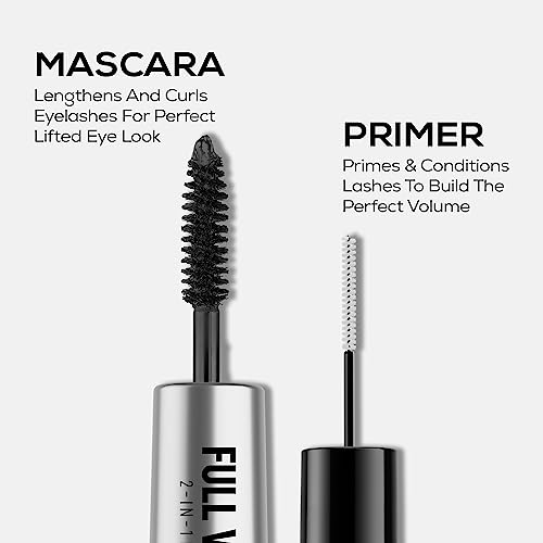RENEE Full Volume 2-in-1 Mascara With Primer, Long Lasting Weightless Waterproof Formula | Volumizes, Lengthens & Conditions the Lashes with Intense Color & Clump Free... - Image 2