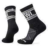 Smartwool Calcetines deportivos de lana merina retro a rayas para hombres y mujeres, Negro -, Medium
