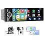AWESAFE Autoradio 1 DIN avec Écran Tactile HD 6,36" | CarPlay & Android Auto sans Fil | Bluetooth 5.0 | FM | USB Type-C | Commande Vocale | Compatible Caméra de Recul