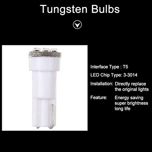 cciyu 20x T5 17 74 73 3-3014SMD lámparas LED blancas miniatura 2