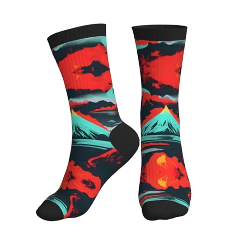 Volcano Bloom Fashion Leisure Sports Socks Are Unisex To Keep Feet Dry Suitable Various Outdoor Sports