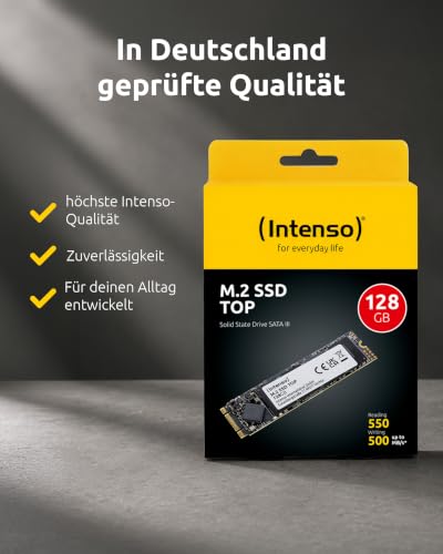 Intenso M.2 SSD SATA III Top 128 GB, Interne Festplatte mit 520 MB/s – Ansicht 6