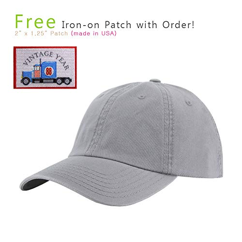 Image of Classic Washed Cotton Baseball Cap - Vintage Adjustable Dad Hat, Curved Bill for Men Women, Outdoor Everyday Wear