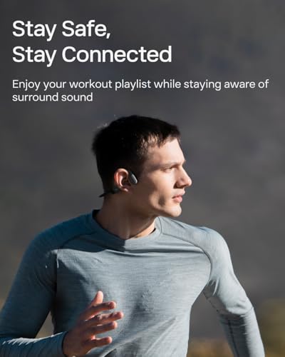 Image of SHOKZ OpenRun Bone Conduction Open-Ear Bluetooth Sport Headphones, Black (Pack of 2)