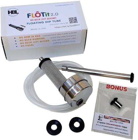 FLOTit 2.0 - No Beer Left Behind Floating Dip Tube with Double Fi...
