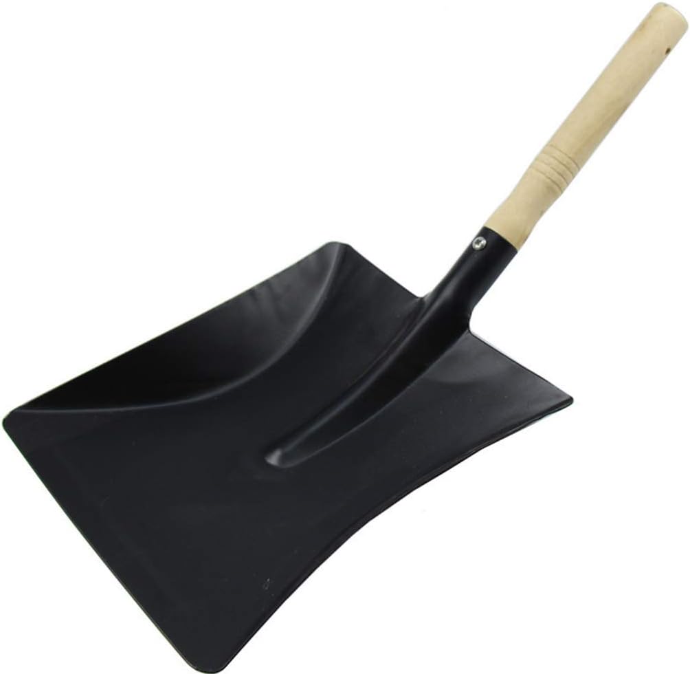 Yardwe Carbon Steel Shovel 16.92In Lightweight Multi-Purpose Hand Tool for Gardening BBQ Ash Removal Camping and Outdoor Use
