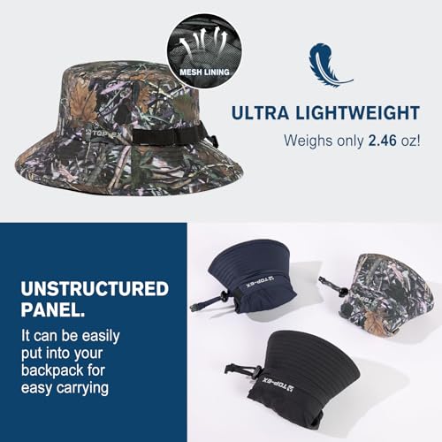 Image of Oversized XL XXL Men's Cooling UPF 50 Sun Hat Lightweight Foldable Wide Brim Bucket Boonie Golf Hiking Fishing