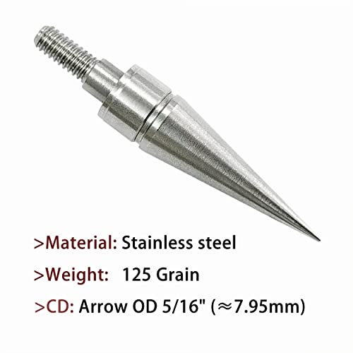 Diolili 12Pcs Archery Arrow Field Points Tips And Arrow Shaft Explosion-Proof Ring For Practice And Hunting #TOP2