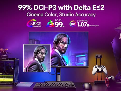 Image of CUNPU 27 inch 4K 160Hz Ultimate Gaming Monitor, UHD Fast IPS 1ms, G-Sync Compatible & FreeSync, 99% DCI-P3, HDR400, HDMI 2.1 for PS5 /Xbox 4K 120Hz, Full Ergonomic Stand