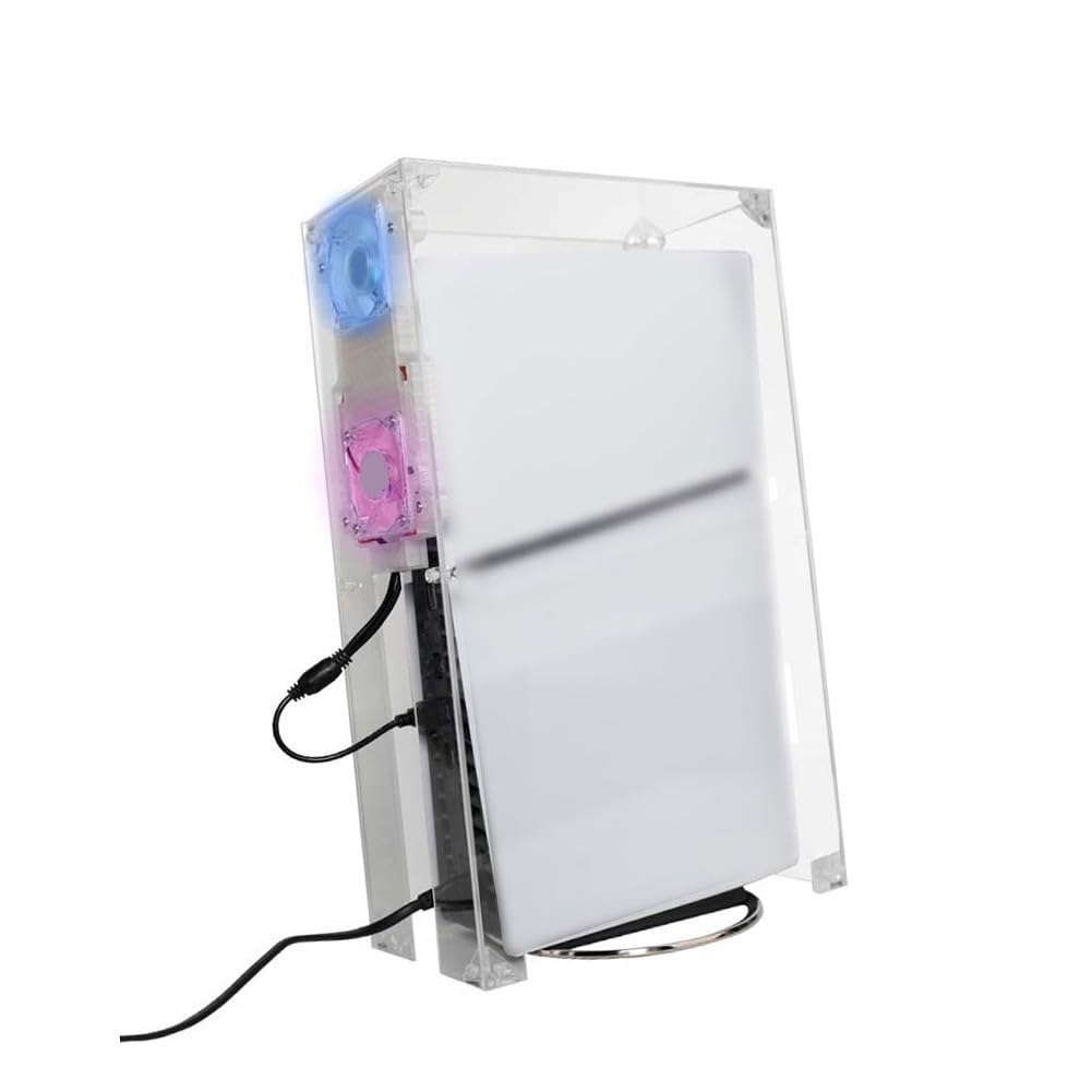 Funda transparente de refrigeración y polvo para PS5 Slim, carcasa de disipación de calor de PC con diseño de flujo de aire, funda protectora para consola PlayStation 5 Slim