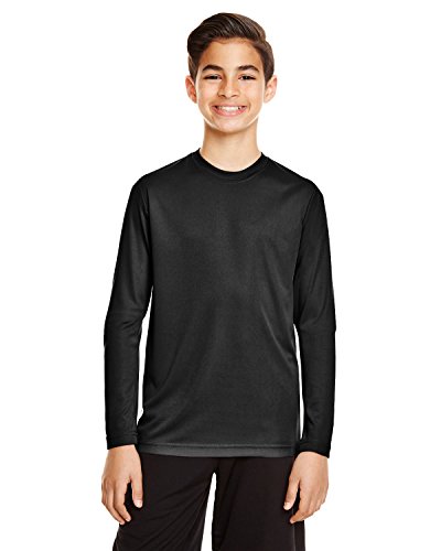 Team 365 Youth Zone Performance Long-Sleeve T-Shirt XS BLACK