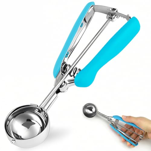 KXF Ice Cream Scoops with Easy Trigger Release 3 Tbsp 5cm Medium Sized Stainless Steel Cookie Scoop Spoon for Meatballs, Melon Balls, Mashed Potatoes, Cookie, Cupcake, Muffins, Sorbet