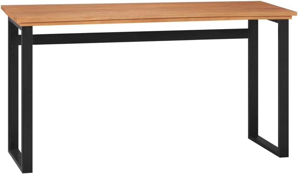 vidaXL Desk, Hall Table, Console Table for Home Office, Writing Desk Furniture, Computer Table, Work Table, Study Table, Solid Wood Teak