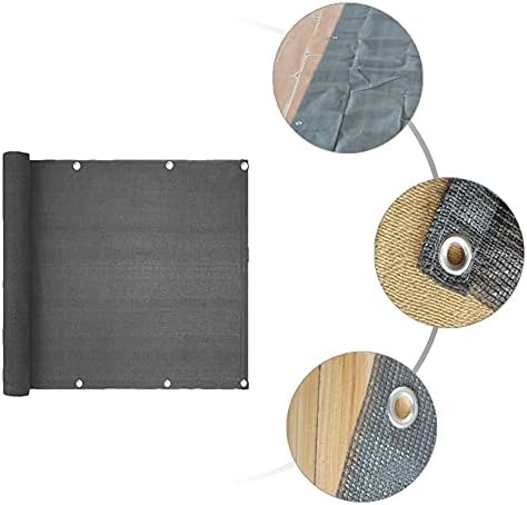 WMLBK Balcony Privacy Protective Screens, 0.9x5M Wide Privacy Netting Garden Screening Covers with UV Protection for Small Swimming Pools Gardens Backyard Deck Patio Balcony Fence Porch (black)