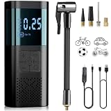 STAKMANN Mini Compressore ad Aria Portatile a Batteria con Schermo LCD e Accessori, Gonfiatore Elettrico, Pompa Aria Ideale per Auto, Moto, Bici, Gonfiabili, Sensore di Pressione, Durata 6000 mAh