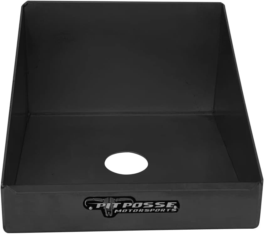 Pit Posse 474LBK Rag in a Box Dispenser Holder Storage Rack Organizer - Made in USA - Paper Towel Garage Enclosed Race Trailer Shop Storage Workspace Aluminum - Large Size - 350 Count Size box (Black)