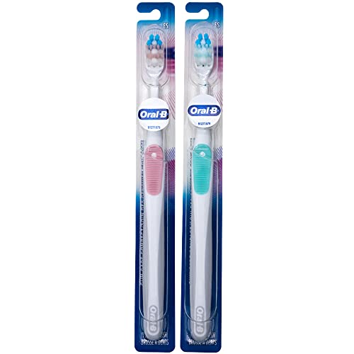 Image of Oral-B Gum Care Extra Soft Toothbrush for Sensitive Teeth and Gums, Compact Small Head, (Colors Vary) - Pack of 2