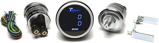 TA Technix LF9005/LF9006 - Indicador de doble presión con anillo plateado, diámetro de 52 mm, diámetro de 52 mm, 0 - 15,2 bares, color azul