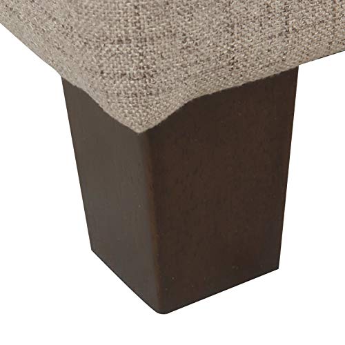 Homepop Home Decor | Tufted Ainsley Button Storage Ottoman Bench with Hinged Lid | Ottoman Bench with Storage for Living Room & Bedroom, Tan by HomePop - Image 7