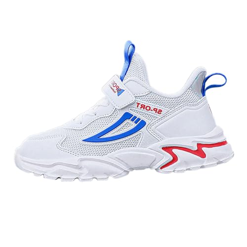 Zapatillas deportivas de secado rápido para niñas, puntera ancha, suela gruesa con ruedas, a la moda, ligeros, recargables, por USB, zapatos deportivos, Blue, 31 EU