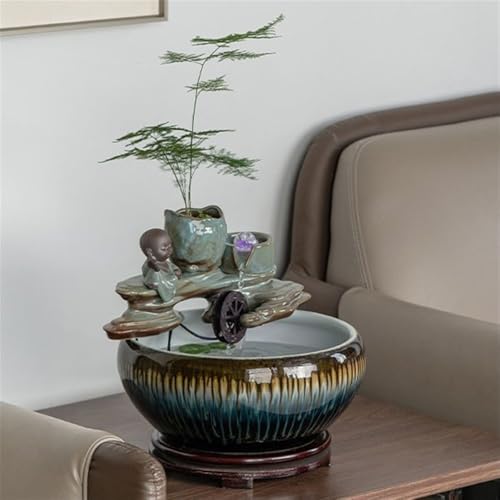Fuente de cerámica de interior para mesa y decoración del hogar 8