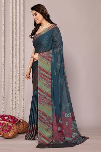 Image of MIRCHI FASHION Saree for Woman Chiffon Tie Dye Printed | Lightweight Daily Wear Women's Sari with Unstitched Blouse Piece (Available in 10 Colors)