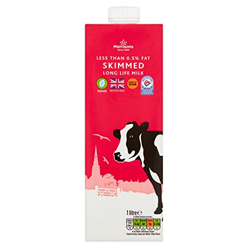 Morrisons Long Life British Skimmed Milk, 1L