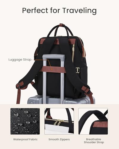 LOVEVOOK Laptop Backpack for Women with Giant Tumbler Holder Pocket, 15.6 inch Travel Work Backpack Purse for Nurse Teacher, Waterproof School Bag College Bookbag Cute Casual Daypack for Girls の商品画像 4