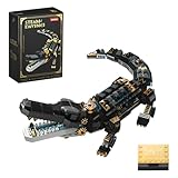 IKKOSYA Crocodile Building Sets,STEM Dinosaur World Park Building Toy,Sea Creatures Creativity Model Building Kit,Mechanical Animal Brick Set,Birthday Christmas Valentines Gifts for Kids Boys Girls 8+
